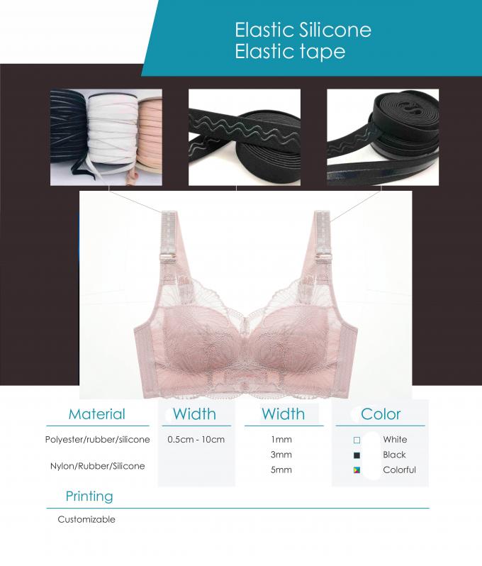 Nylon Silicone Shoulder Tape For Clothing Drop Shoulder Straps