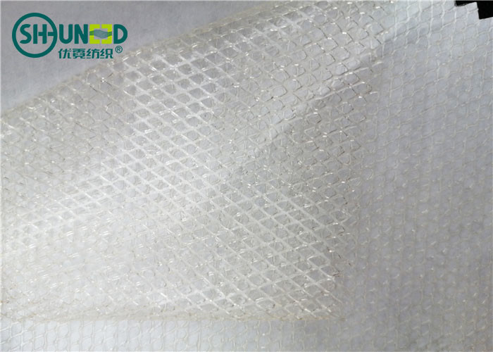 Two Layers Adhesive Fusible  Net With Non Woven Release Paper For Bonding Clothing