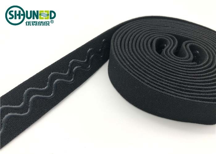 Antislip silicone gripper elastic tape for bra strip and sport cloth