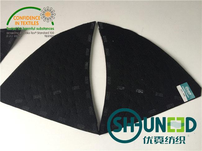Black Men Garment Shoulder Padding With Polyester / Cotton / Glue