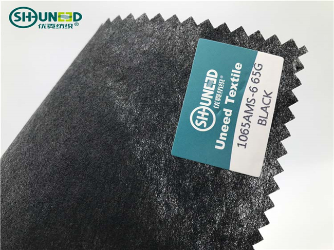 Medium Weight Embroidery Backing Fabric Black Cut Away For Garment