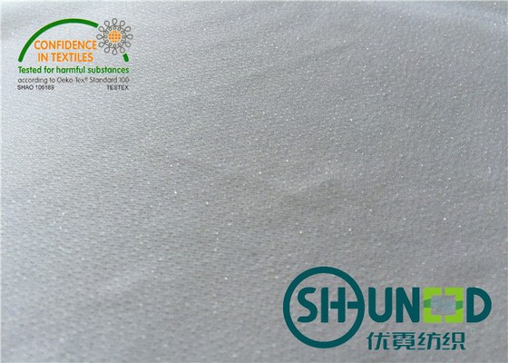 100% Polyester Interlining Fabric , 75D * 75D Interlining Material