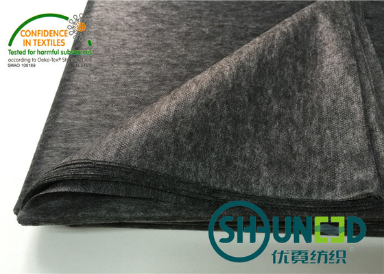 Adhensive non woven fusible interfacing , Black Garment Fusible Interlining fabric