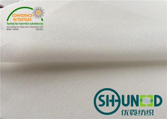 Double Dot White Interlining Fabric Shringkage Resistant For Woven's Casual Shirt