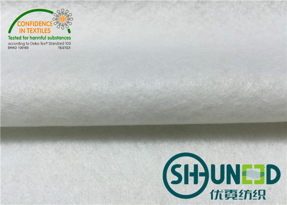 Polyester Non Woven Felt Garments Accessories Pure White 150cm Width