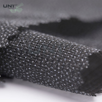 100% Polyester Mesh New Warp Knit Woven Fusible Interlining Fabric For Suit Uniform Clothing