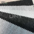 White Brushed Woven Interlining With PA High Bonding Strength For Overcoat