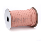 Good Tearing Strength Pink Silicone Elastic Tape / Unbreakable Rubber Bands For Jumpsuits