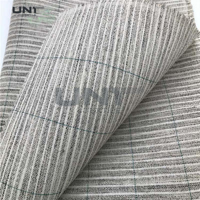 Smooth Green Strip Fusible  woven Elastic Hair Interlining For Jacket and chest interlining