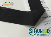 Enzyme Wash 90℃ Plain Weave Waistband Woven Interlining Black With Adhesive