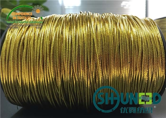 Polyester Cotton Mixed Garments Accessories Gold and Silver Elastic String Cord Thread