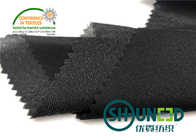 Lightweight Twill Woven Lining Water Jet Polyester Interfacing Black Color