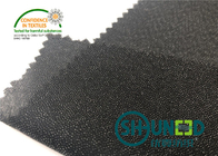 Lightweight Twill Woven Lining Water Jet Polyester Interfacing Black Color