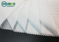White Polyester Woven Fusible Interlining / Twill Woven Fusible Interfacing Fabric