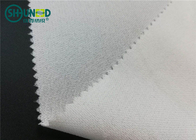 White Polyester Woven Fusible Interlining / Twill Woven Fusible Interfacing Fabric