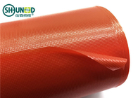 Red Color Embroidery Backing Fabric 100% LDPE Glue Hot Melt Fusible Film For Computer Embroidery