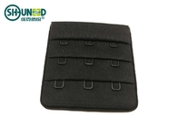 47mm Garment Accessories 3*3 Nylon Fabric Covered Black Bra Hook And Eye Tape