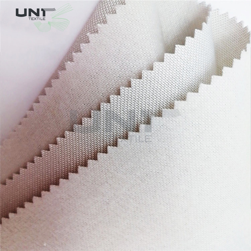 Double Side Brushed Polyester Tie Interlining Fabric Dye Woven For Necktie