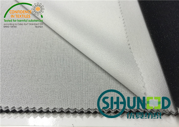 30D * 50D Double Dot Twill Weave Woven Interlining For Apparel Industry