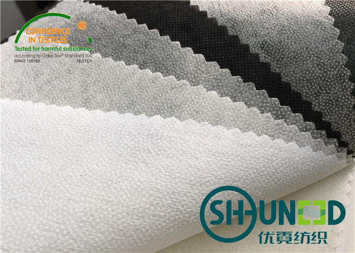 Interfacing Fabrics Fusible Non Woven Interlining With Double Dot PA Coating