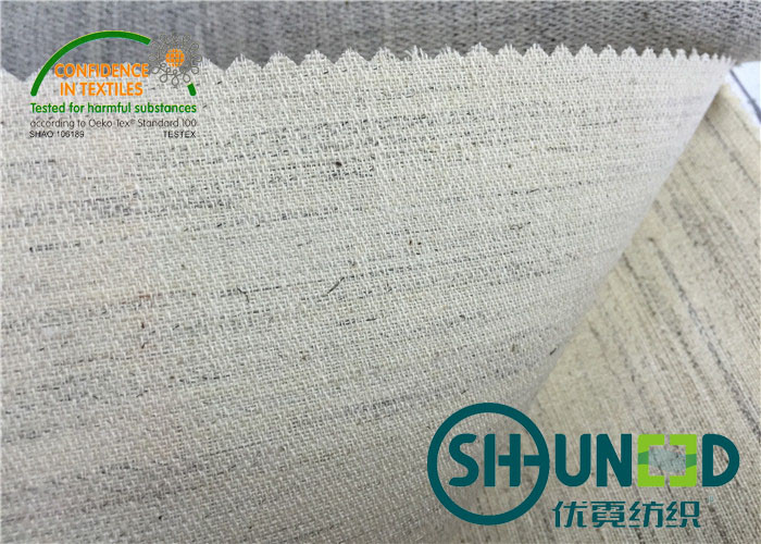 Stiff Interlining Material , Rayon Woven Fusing For Garment