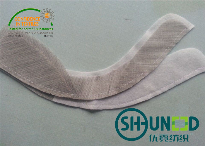 Eco Friendly Garments Accessories Sleeve Head Fabric With Hair Interlining