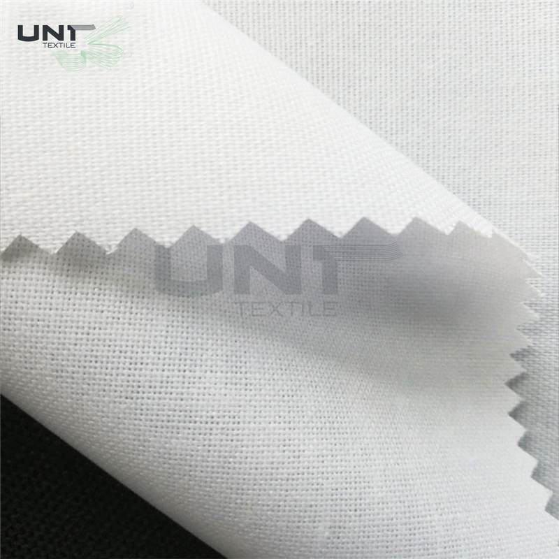 100% Cotton Clothes Fusible Shirt Interlining Double Layer Coating