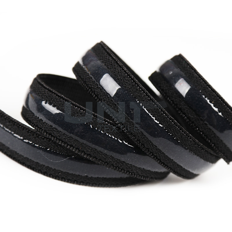 1.5cm Width Black Elastic Tape / Unbreakable Rubber Bands For Bra Underwear