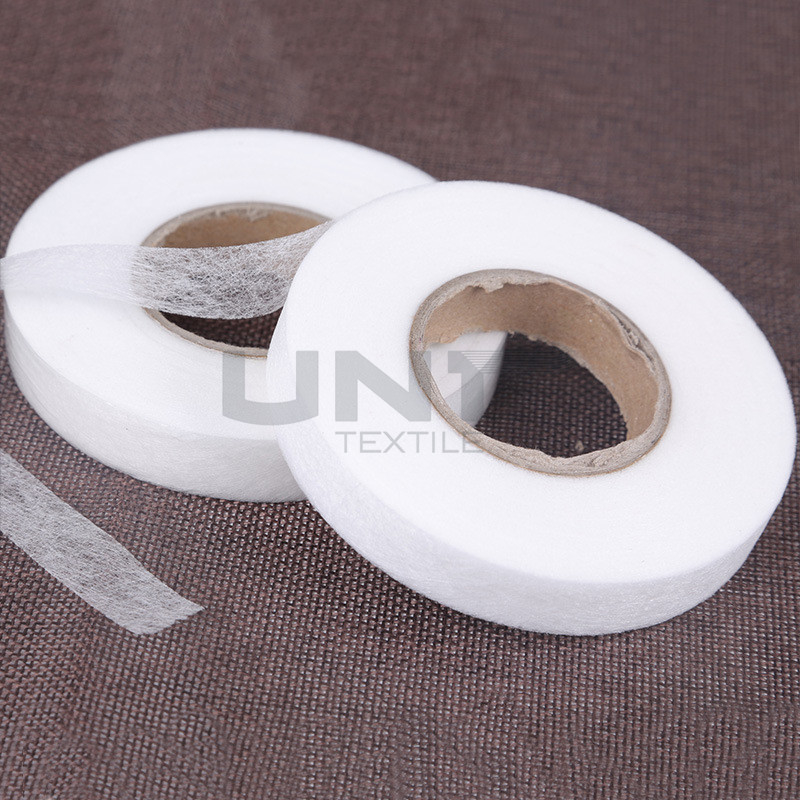 Strong Bondstrength Hot Melt Double Side Fusible Non Woven Interlining Tape Soft Handfeeling