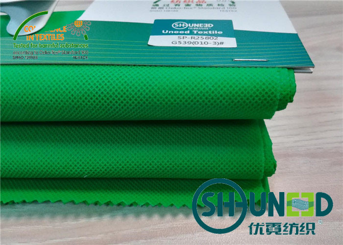 Green PP Spunbond Non Woven Fabric For Antimicrobial Medical , Home Textile