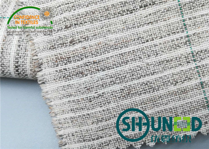 Smooth Green Strip Fusible  woven Elastic Hair Interlining For Jacket and chest interlining