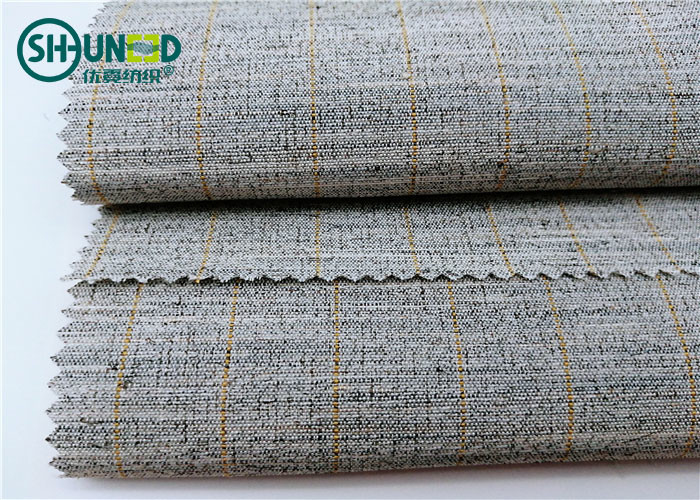Polyester Mixed Horsehair Interlining Canvas Hair Lining For Men Uniform Suits