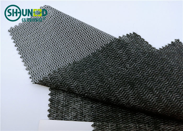 Weft Interlining Eco Friendly Woven Interlining Fabric PES Fusible Weft Insert Napping ...