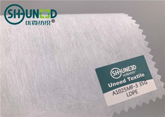 Polyester Cuttable Fusible Embroidery Backing Fabric 100% Polyester Cuttable With LDPE Coating