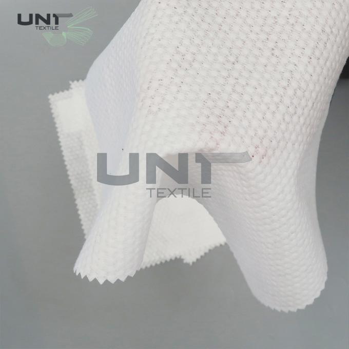 Pearl Pattern Spunlace Nonwoven Fabric Polyester / Viscose Cross Lapping
